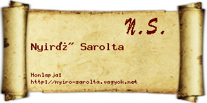 Nyirő Sarolta névjegykártya