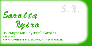 sarolta nyiro business card
